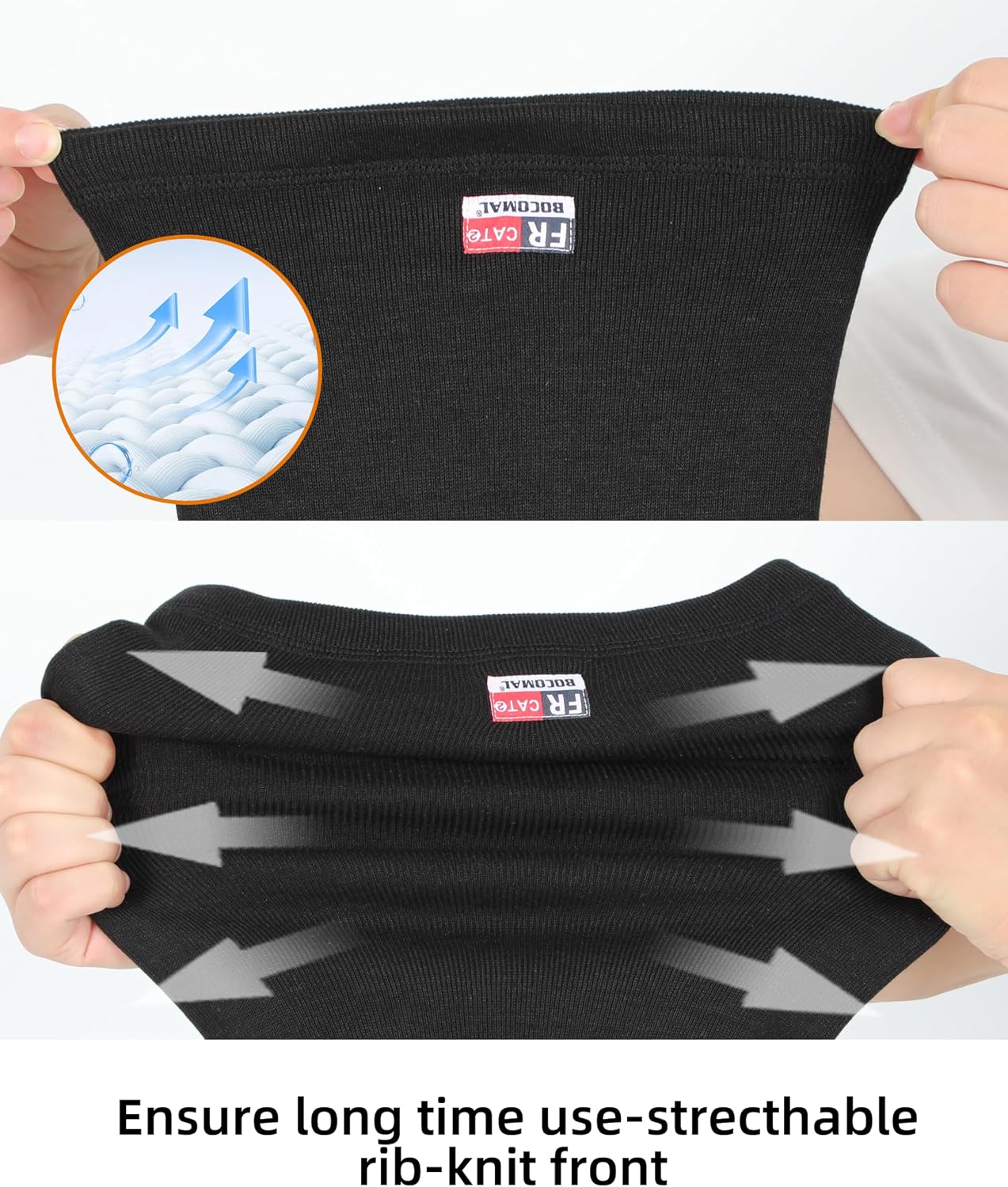 BOCOMAL FR Face Mask Beanie,Balaclava,Neck Gaiter Heavyweight Modacrylic Cotton Permanent Flame Resistant Winter Covering