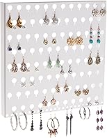 Vista 5 de Angelynn's Soporte organizador de aretes montado en la pared para mujeres pequeñas y medianas, aretes colgantes, estante colgante de almacenamiento