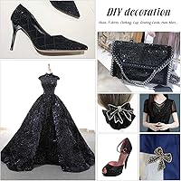 Vista 89 de 1440 piezas de diamantes de imitación termoadhesivos SS20 color púrpura2 con parte posterior plana, gemas de cristal de vidrio para ropa, camisas