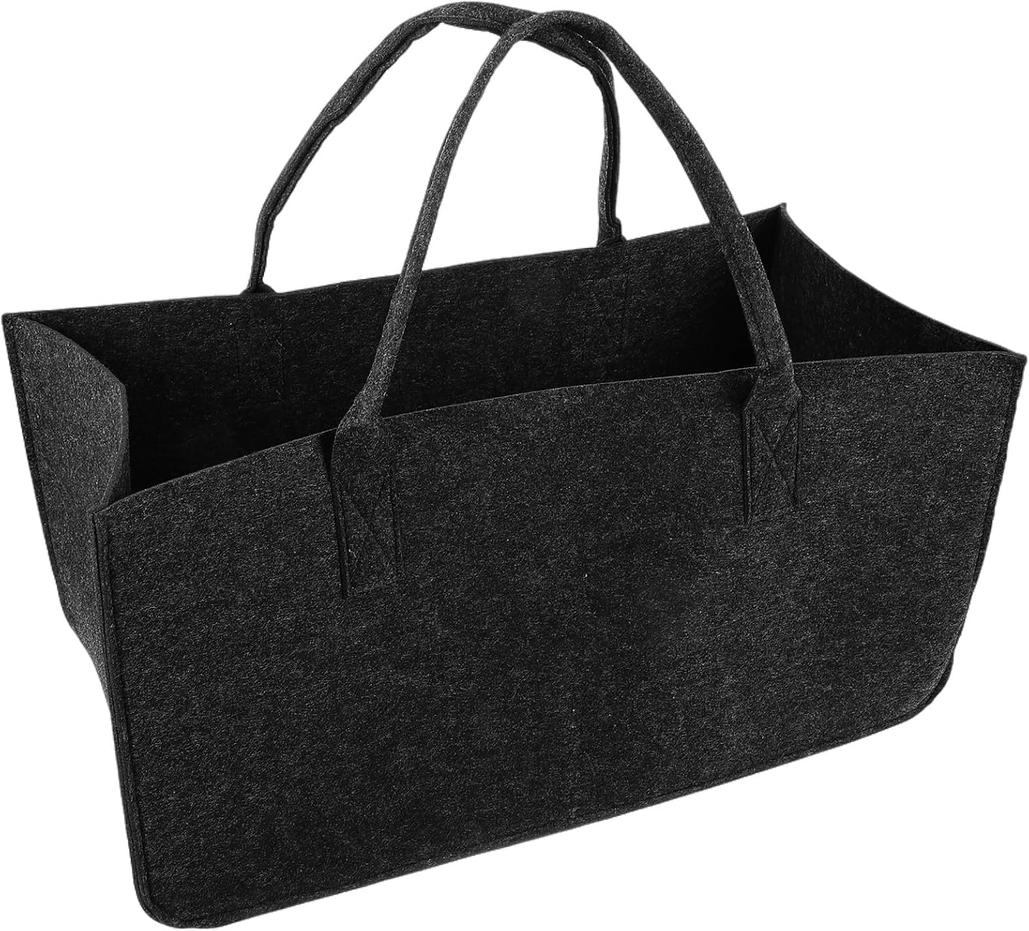 SECFOU Felt Firewood Log Carrier Bag Large Storage Pouch with Handle Sturdy Wood Carrier for Indoor Outdoor Fireplace and Camping