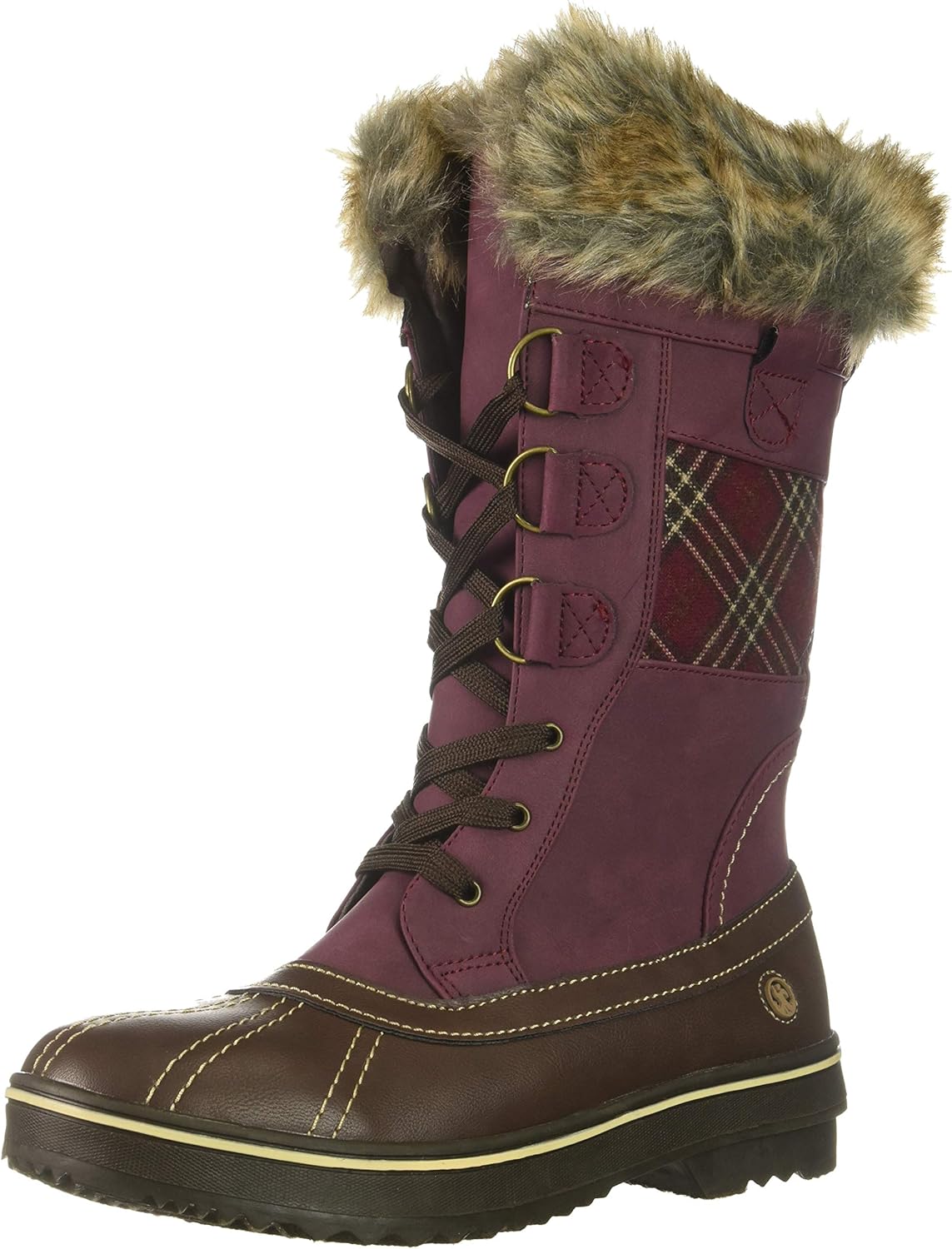 Northside Women's Bishop Snow Boot, wine, 8 Medium US