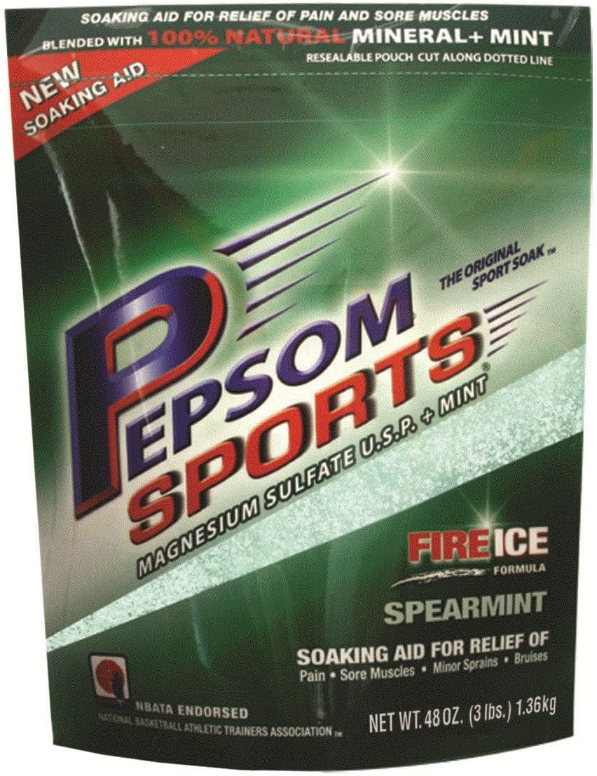 Pepsom Sports Spearmint Epsom Salt 3 Lb