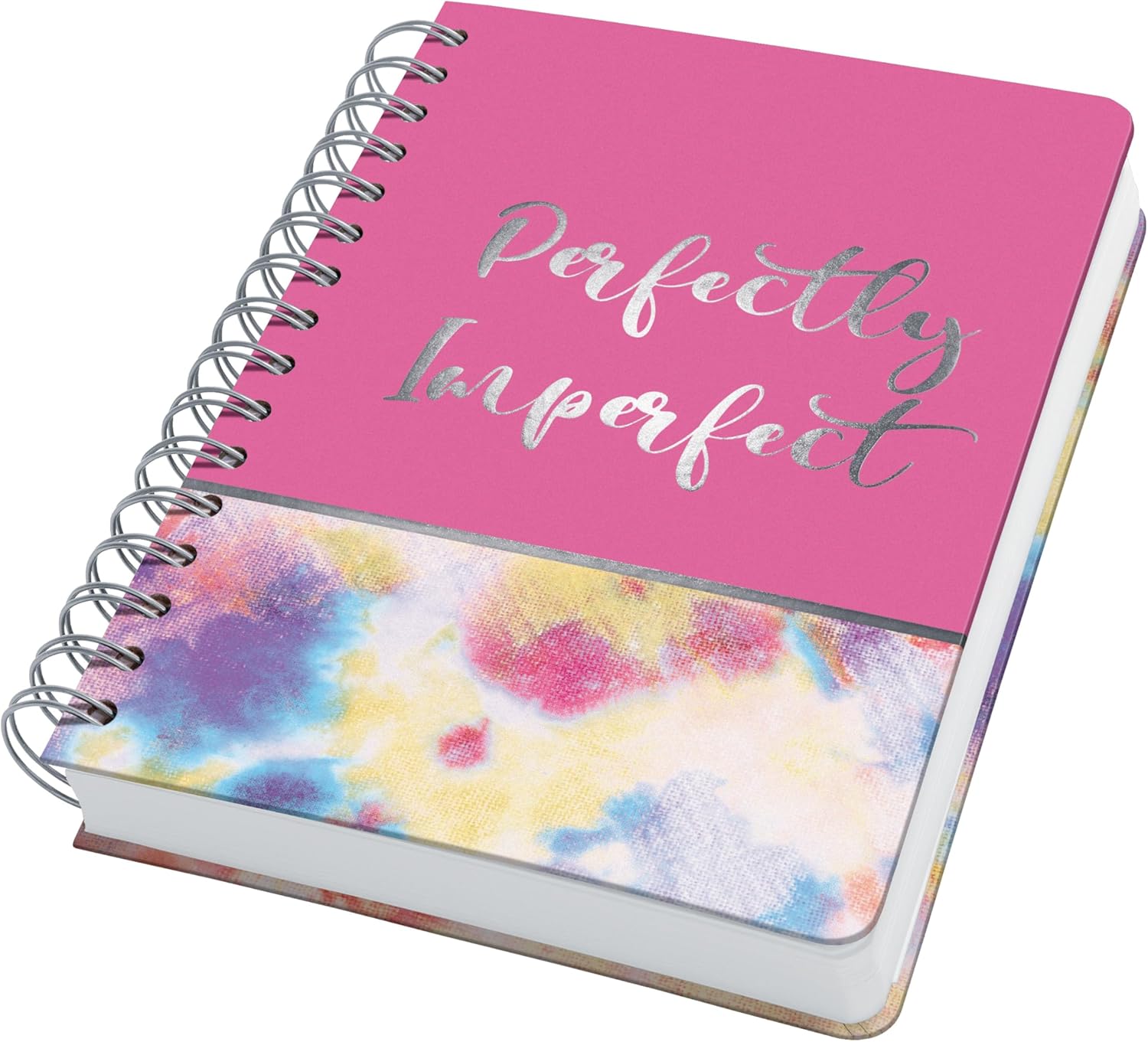 Sigel JN609 Spiral notebook premium, A5, dotted, hardover, batik pattern, Yellow/Pink/Blue - Jolie