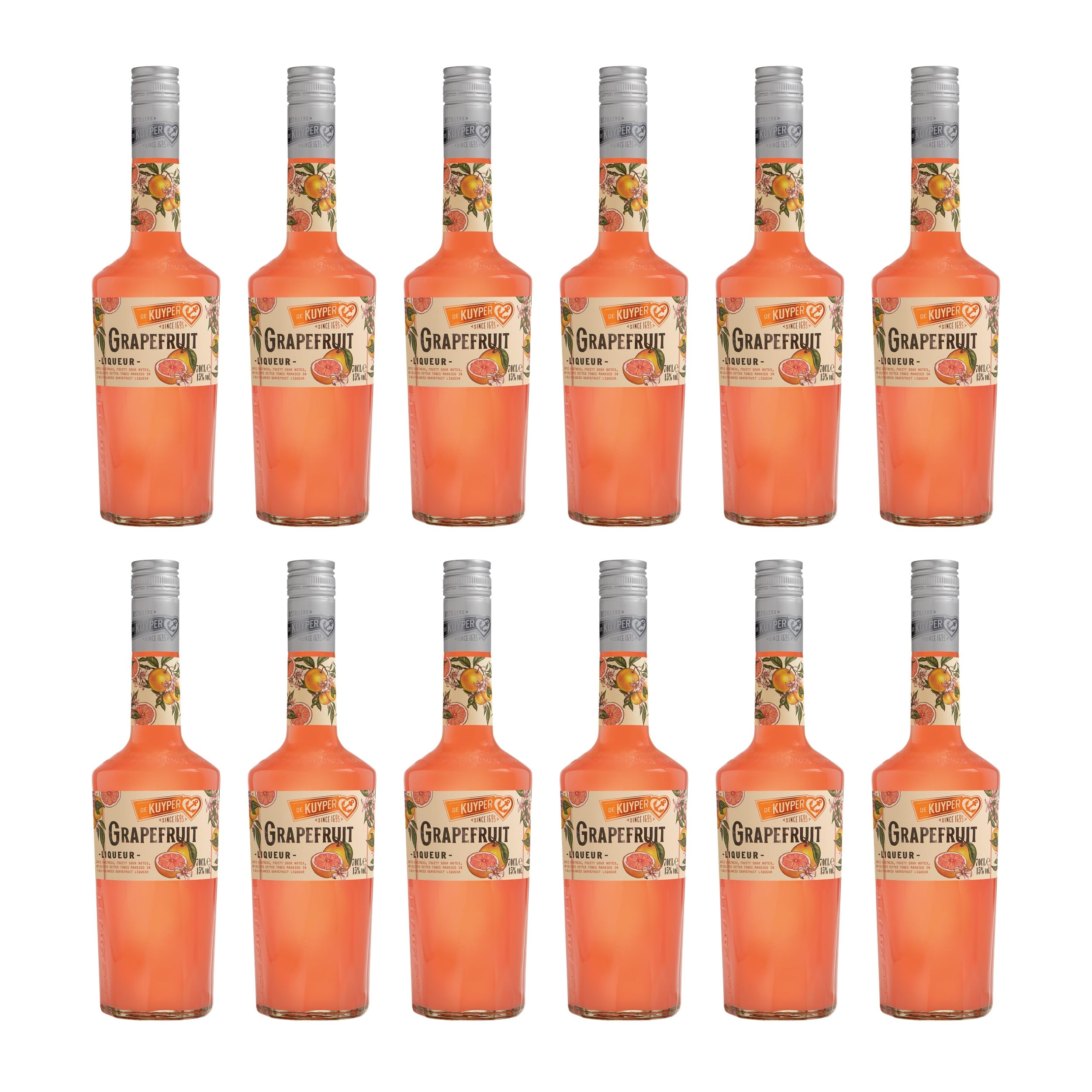 De Kuyper Grapefruit Likoere süss Niederlande inkl. FeinWert E-Book (12 x 0.7 l)