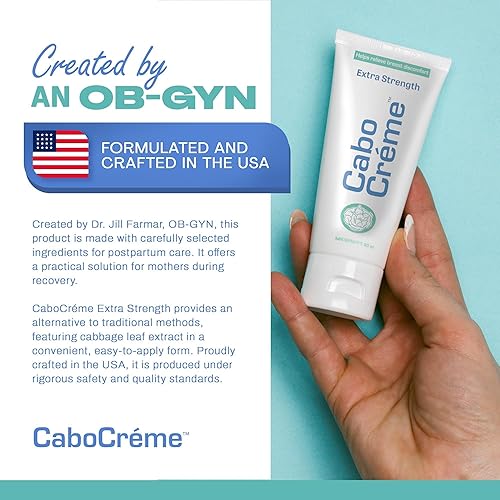 Miniatura 5 de CaboCréme - Crema de pechuga de col extra fuerte, 2 veces más fuerza para aliviar la congestión y apoyo al destete de la lactancia materna, leche