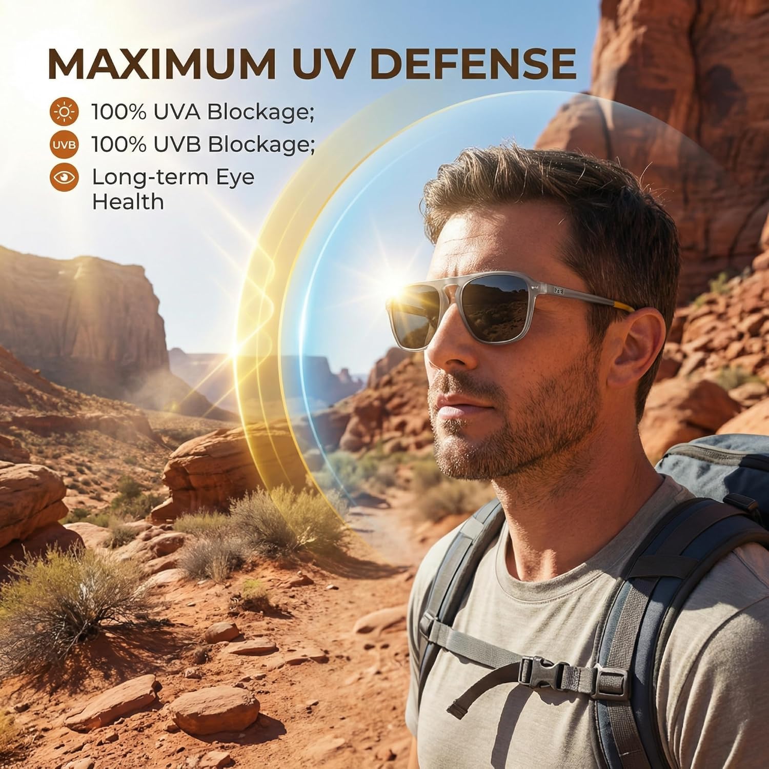 FEISEDY Polarized Aviator Mens Sunglasses Square Modern Women Vintage Style Acetate Frame UV400 B0191 - Image 2