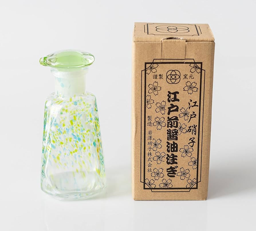 Amazon｜岩澤硝子 江戸前すり口醤油注ぎ（大） color 緑｜醬油さ