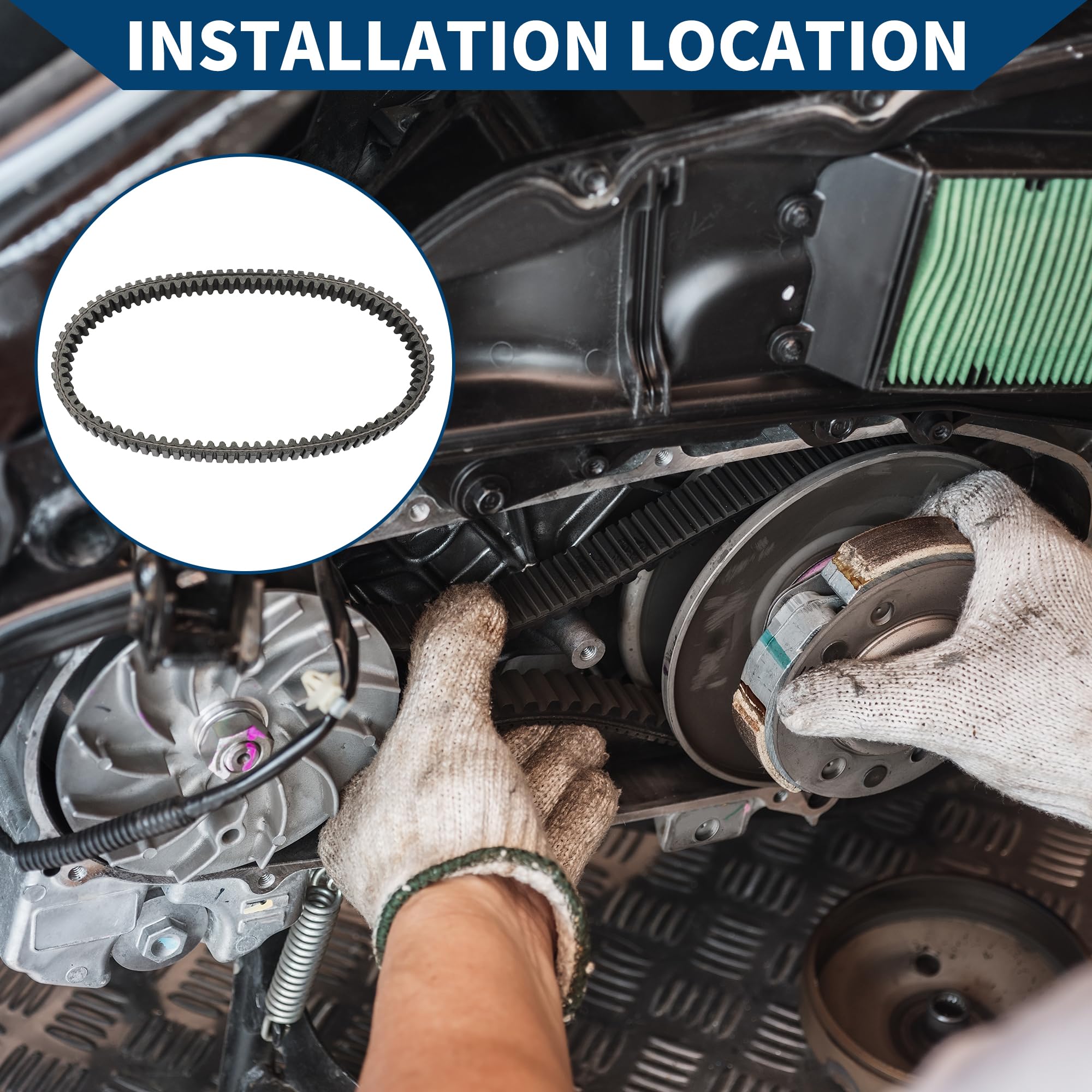 Courroie Entraînement NICHE Pour Yamaha Grizzly Kodiak - Compatible 5GH-17641-00-00 - 30x876mm 75 Dents