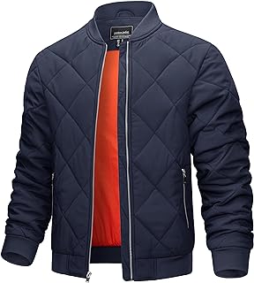 TACVASEN Men's Fleece Lined Winter Bomber Jacket
