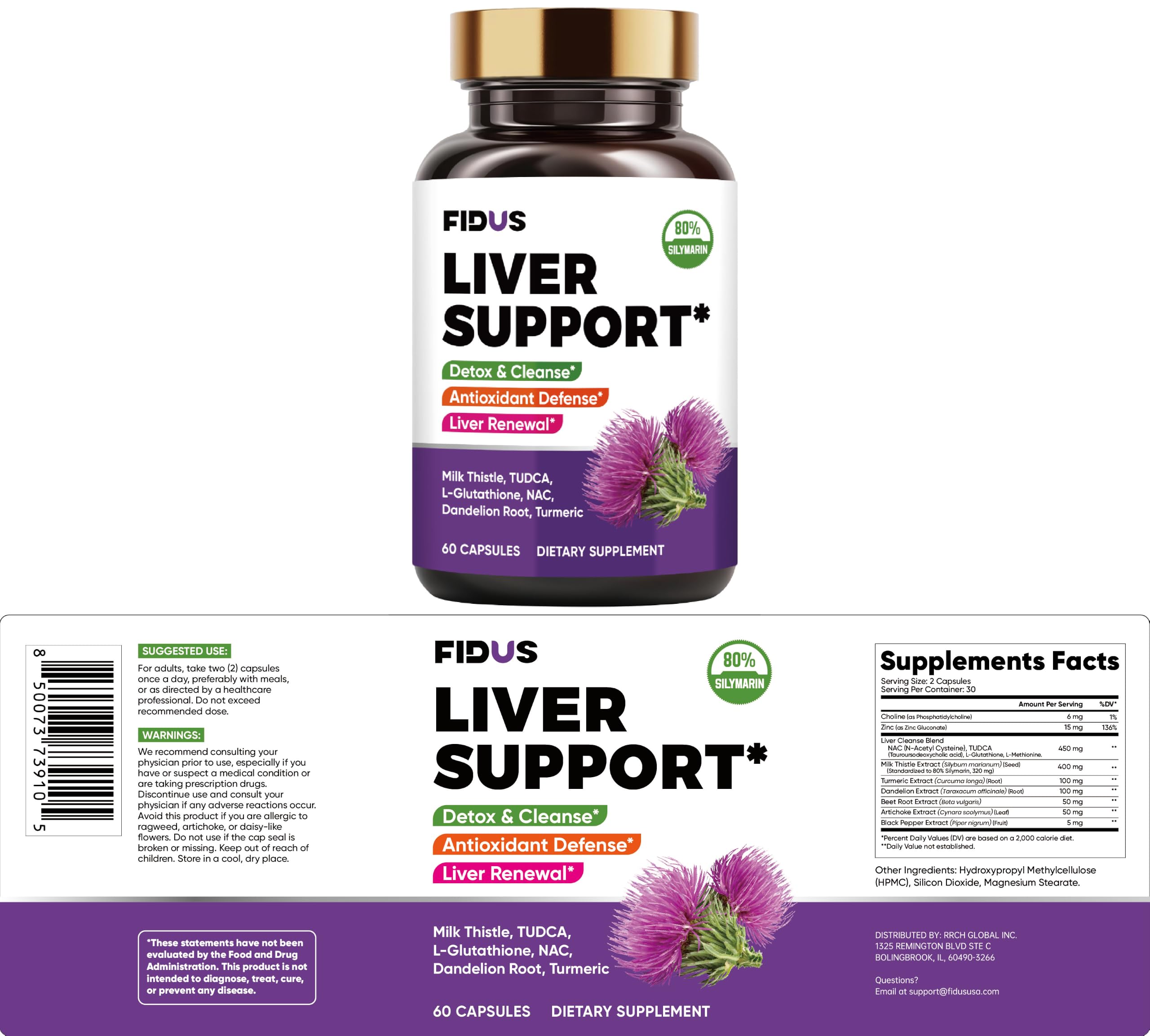 Liver Cleanse Detox & Repair, Milk Thistle(80% Silymarin) with NAC,Turmeric — Amazon image 10