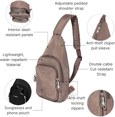 Baggallini Women's Securtex Anti-theft Daytripper Sling Securtex Anti-Theft Daytripper Sling