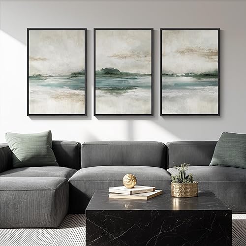 Large Framed Abstract Nature Landscape Wall Art for Living Room,