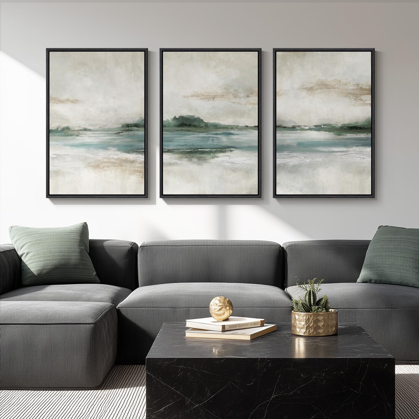 Abstract Nature Landscape Framed Canvas Set