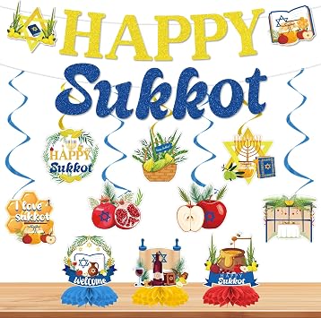 12 Pcs Sukkot Party Decorations Set