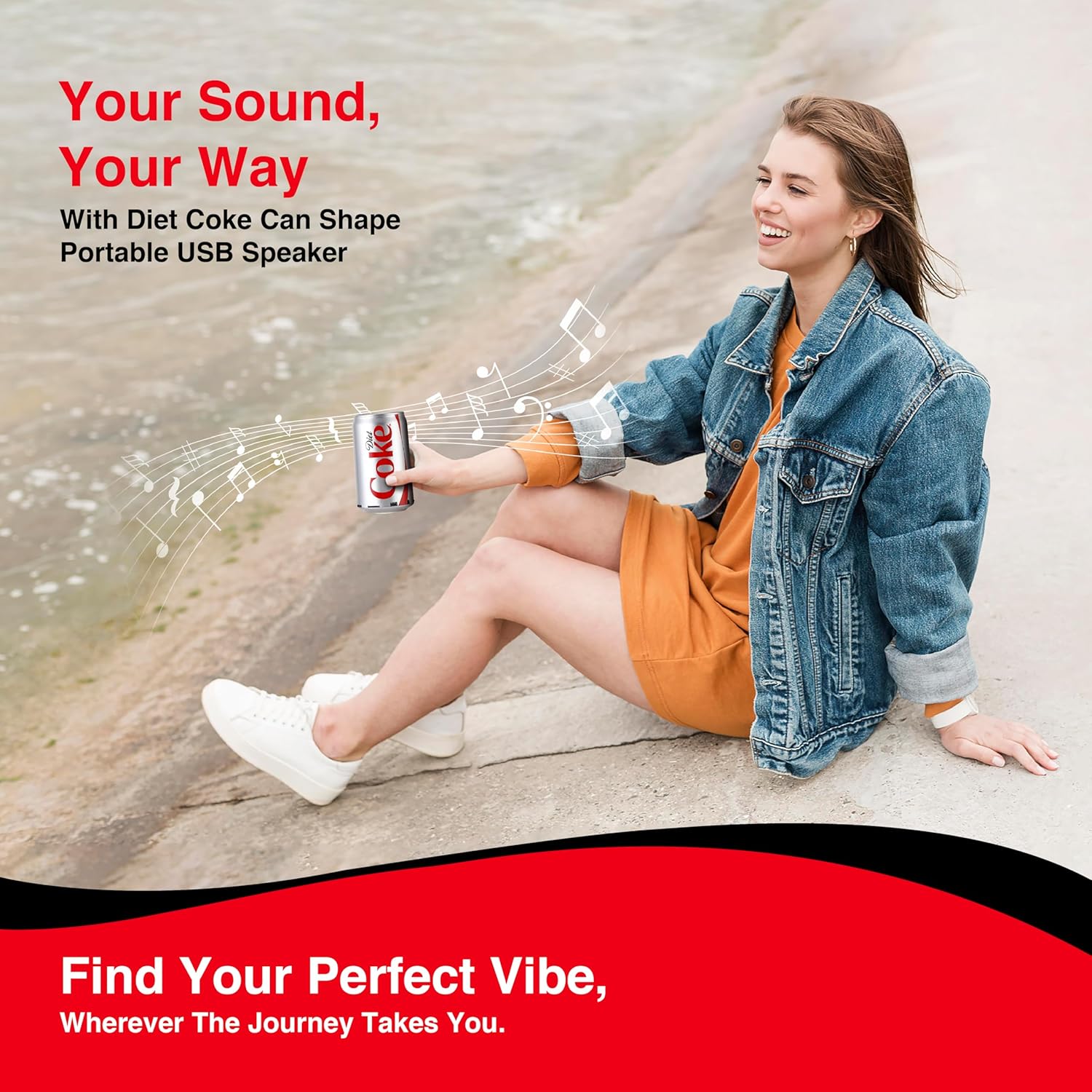 Gabba Goods Diet Coke Can Shape Bluetooth Speaker, Portable Wireless Speaker with Bluetooth 5.0, AUX, USB Slot & TF Slot | Loud Bass Sound | Compact Design for Indoor & Outdoor Use & Travel - Image 6