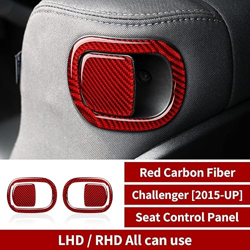 Vista 17 de Para Dodoge Challenger 2015 2016 2017 2018 2019 2020 2021 2022 2023 Accesorios Car Cup Holder Decor Calcomanías Calcomanías de fibra de carbono