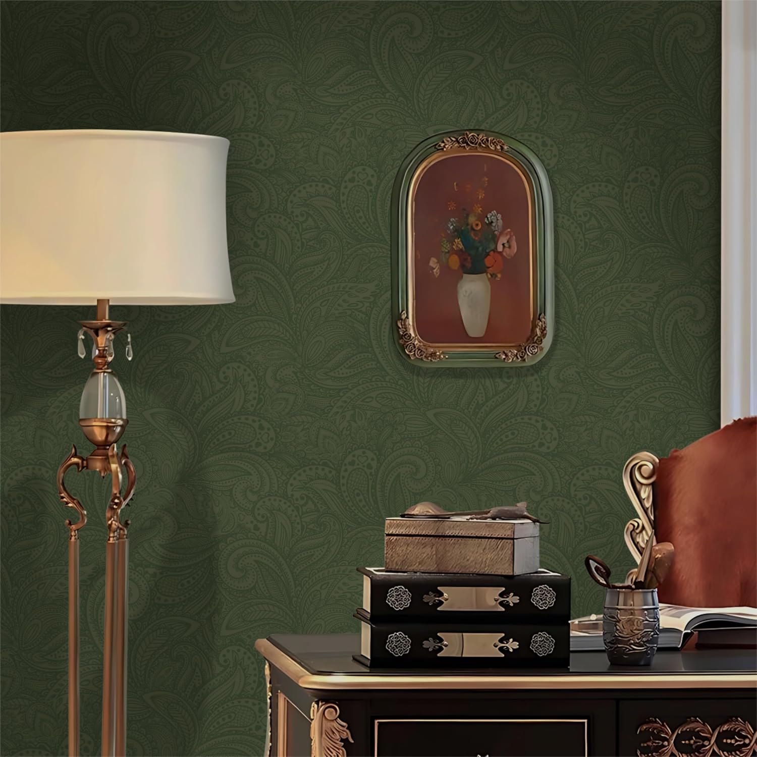 Inspiring Dark Green Peel And Stick Wallpaper Photos