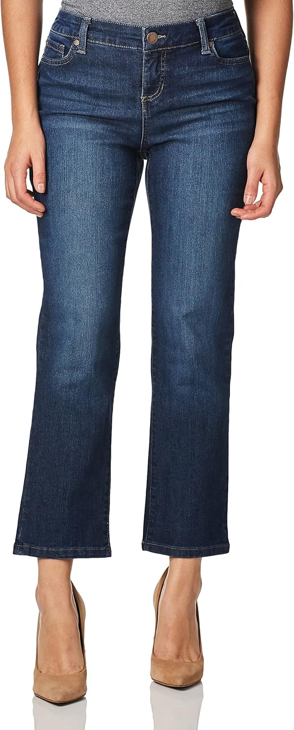 Bandolino Women's Mandie Signature Fit 5 High Rise Jean, Rinse, 6 Petite