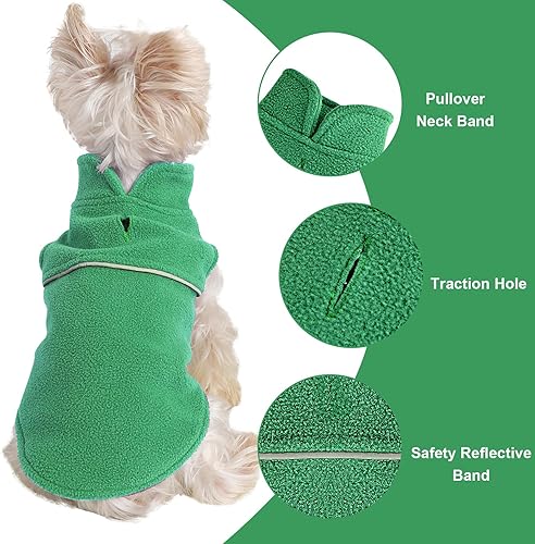 Miniatura 9 de XXS - Ropa de perro de forro polar para perros pequeños, niñas, niños, suéter cálido de invierno para perro, ropa de chihuahua, ropa suave para