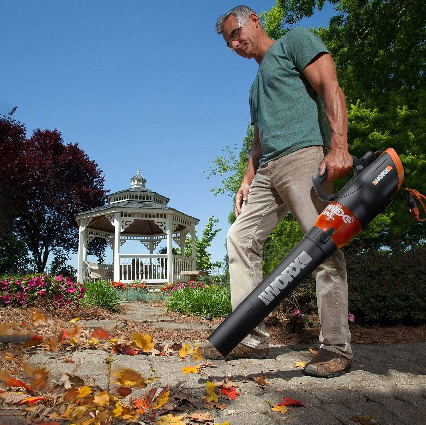 WORX 12 Amp Turbine Electric Leaf Blower for Daily Leaf Removal, WG520 thumbnail 3