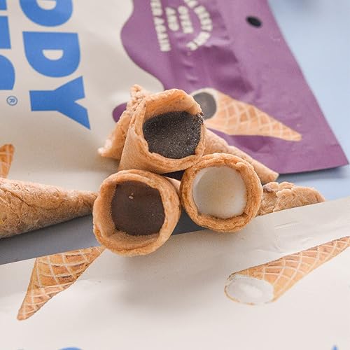 Miniatura 5 de Muddy Bites - Pasabocas rellenos de chocolate en forma de miniconos de gofre para helado chocolate oscuro 5 bolsas