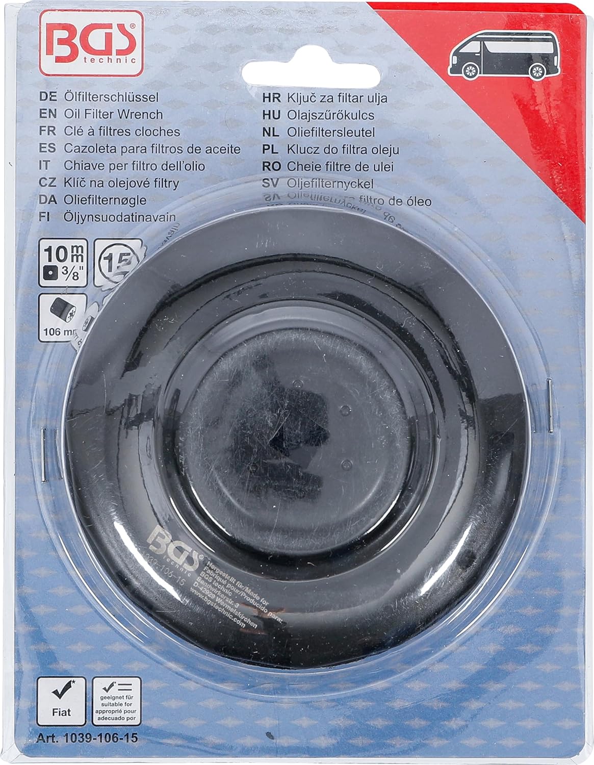 BGS 1039-106-15 | Oil Filter Wrench | 15-point | Ø 106 mm | for Fiat Ducato