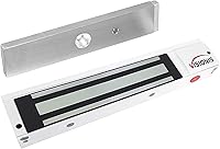 Vista 1 de Visionis VS-VISML600LED-WH Interior 600lbs Cerradura electromagnética blanca con sensor LED para control de acceso de puerta