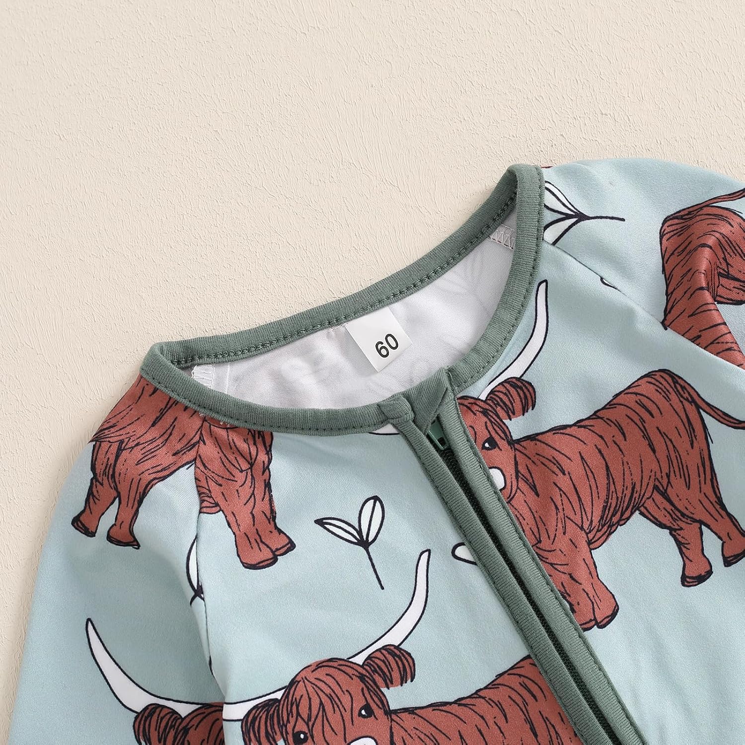 Gueuusu Country Baby Clothes Boy Girl Farm Animal Print Long Sleeve Romper Zipper One Piece Jumpsuit Cute Fall Outfit - Image 4