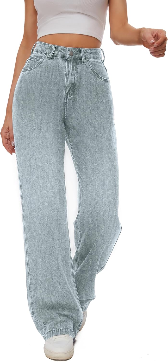 Women Wide Leg Jeans High Waist Boyfriends 2026 Jean for Women Stretch Denim Pants