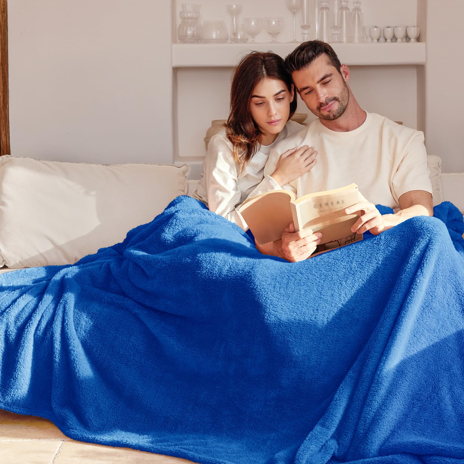 Exclusivo Mezcla Soft Fleece Throw Blanket for Sofa Super Soft Velvet Plush Blanket for Bed Fuzzy Cozy and Warm for All Seasons 127x152 CM - Image 3