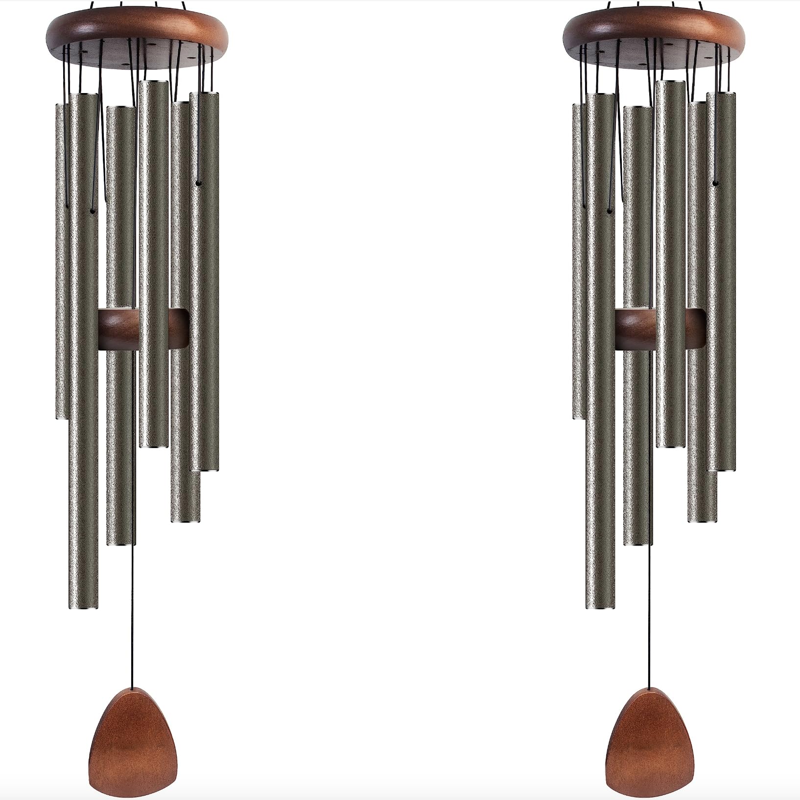 Large Aluminium Wind Chimes 37" Inches to Create a Zen Atmosphere Suitable for Outdoor, Garden, Patio Decoration Wind Chimes with Wind Catcher Suitable as A Gift for Unisex(2 Pack Copper)
