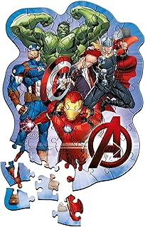 Comprar Trefl – Puzle de madera: Marvel Avengers, las aventuras de los Vengadores - 50 piezas, rompecabezas con forma, forma irregular, 10 figuritas, rompecabezas moderno para niñas y niños a partir de 5 años