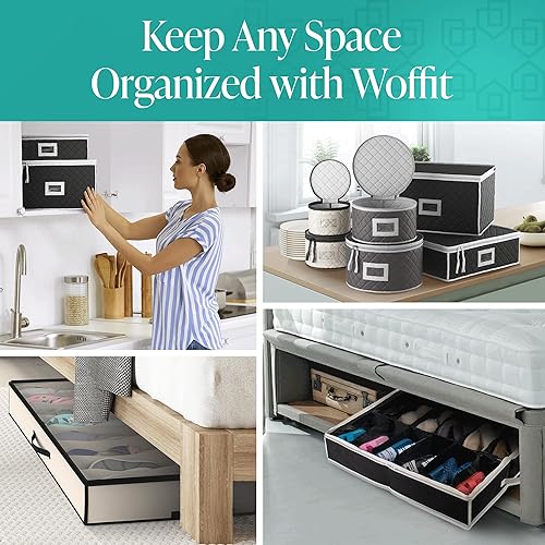 Miniatura 9 de Juego de recipientes de almacenamiento de China, mejorados, con carcasa dura y apilables, para almacenamiento y transporte de vajillas, protege