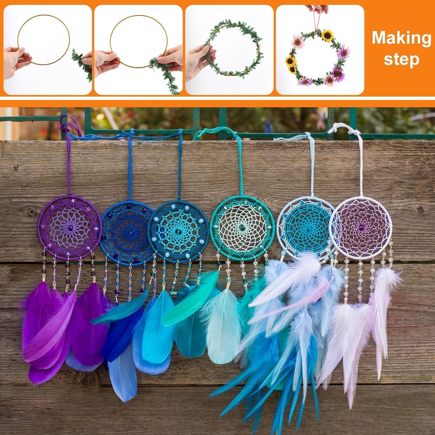 12 Pezzi Cerchi Metallo Per DIY - Anelli 10/12/15/20 Cm Per Ghirlande, Acchiappasogni E Decorazioni - Foto 4