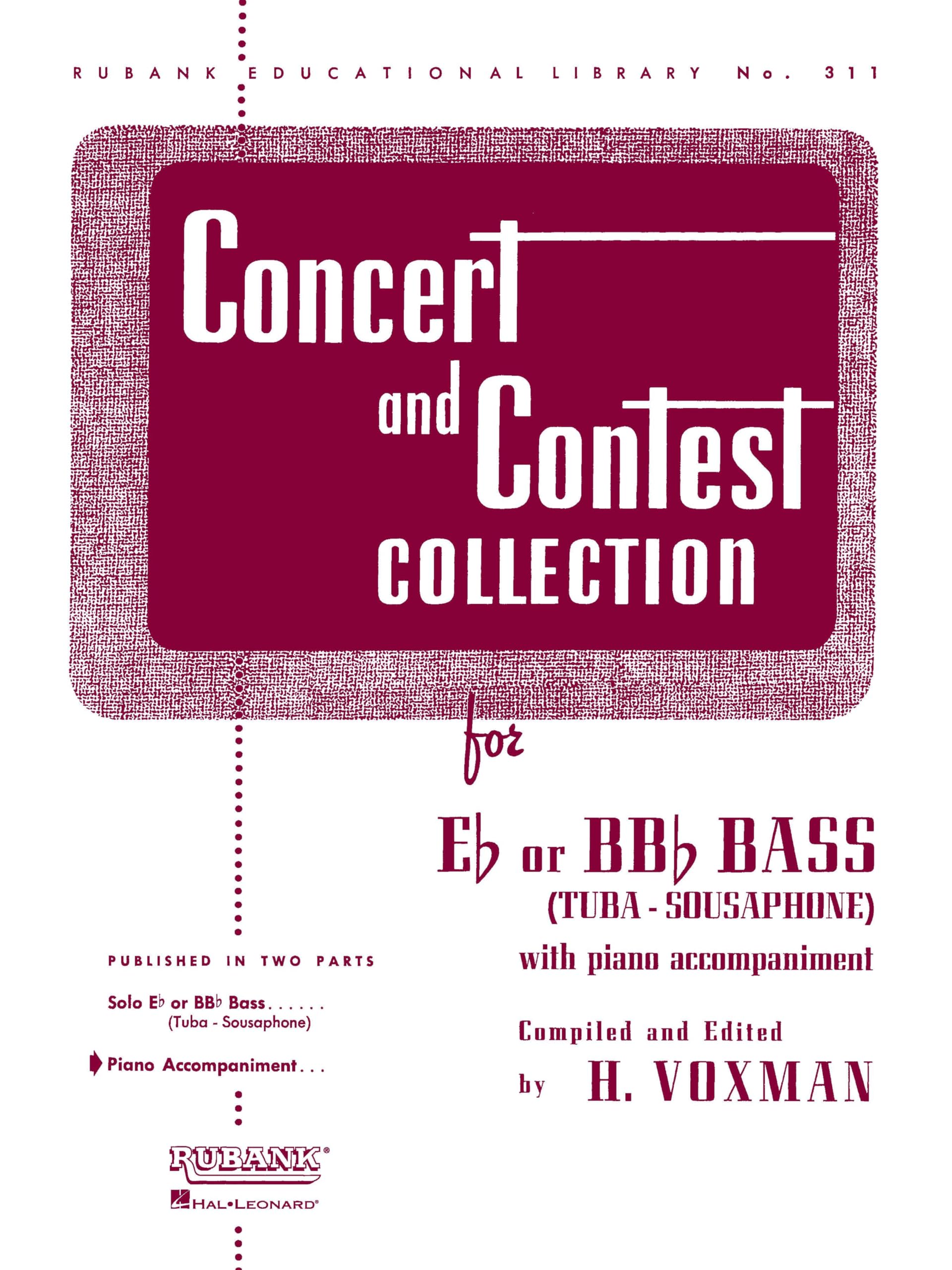 Concert and Contest Collection for E Flat or BB flat Bass (Tuba-Sousaphone): With Piano Accompaniment: Solo Book
