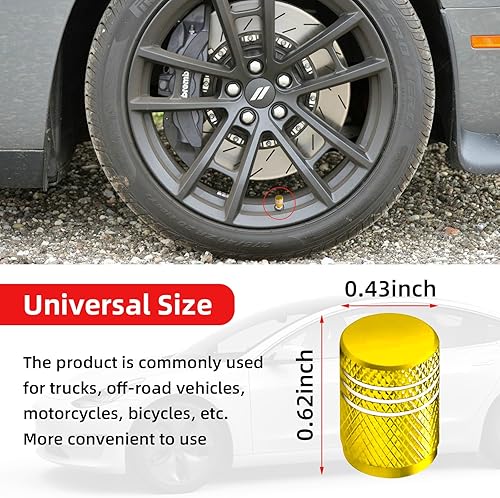 Miniatura 2 de 4 tapas de válvula de neumático, cubierta de válvula a prueba de polvo con anillo de goma, resistente a la corrosión, a prueba de fugas, cubiertas