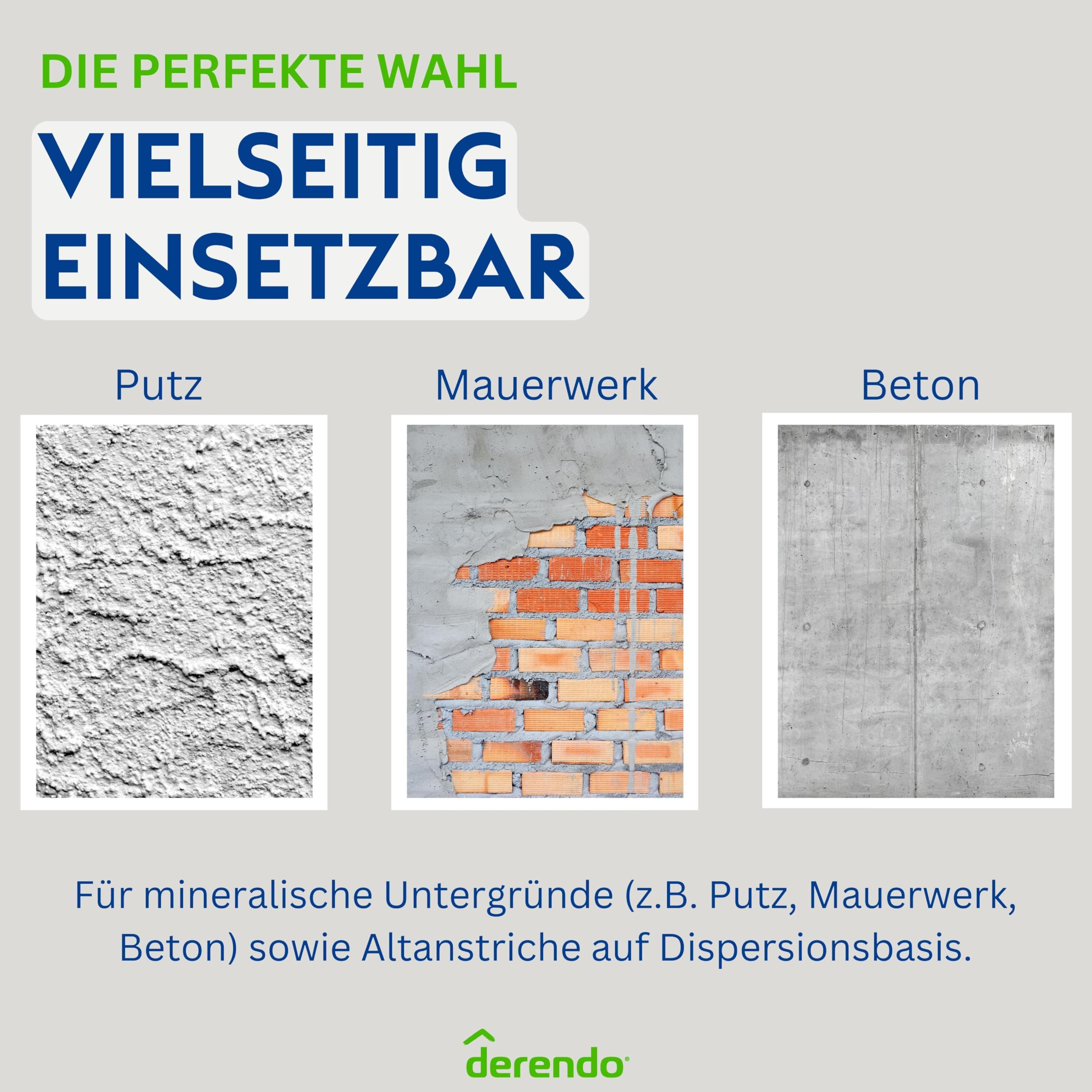 derendo Fassadenfarbe weiß silikonharzverstärkt 10l Wetterschutz matt