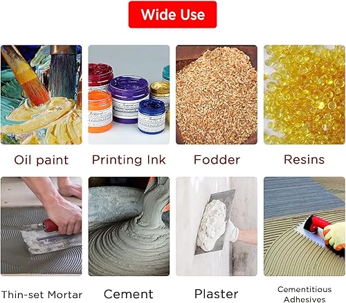 Miniatura 7 de Mezclador de hormigón eléctrico de mano de 2300 W, mezclador de cemento portátil con 6 velocidades ajustables, mezclador de lodo para mezclar barro,