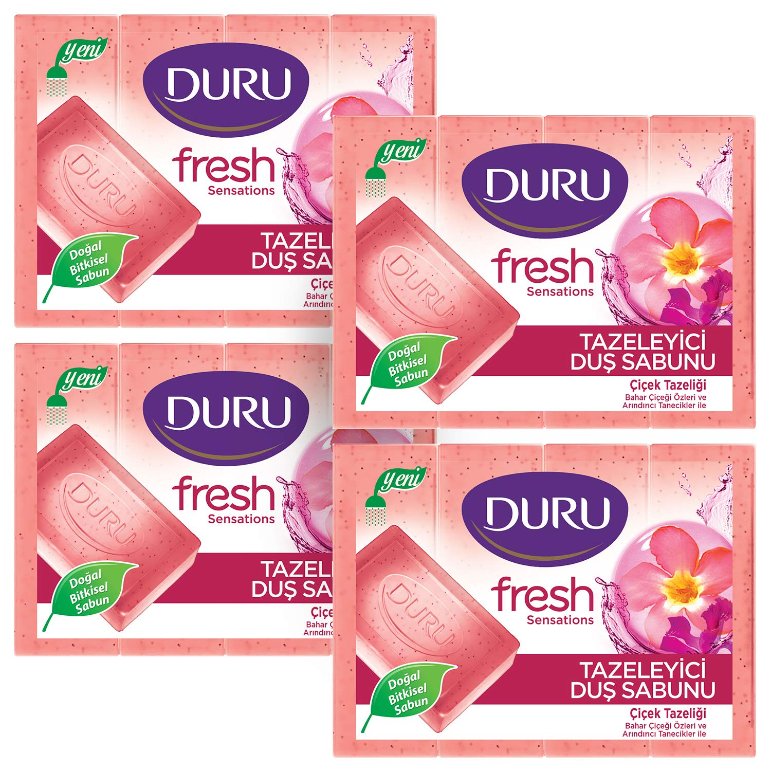 Duru Fresh Sensations Çiçek Tazeliği 16 Adet Duş Sabunu 4X600Gr