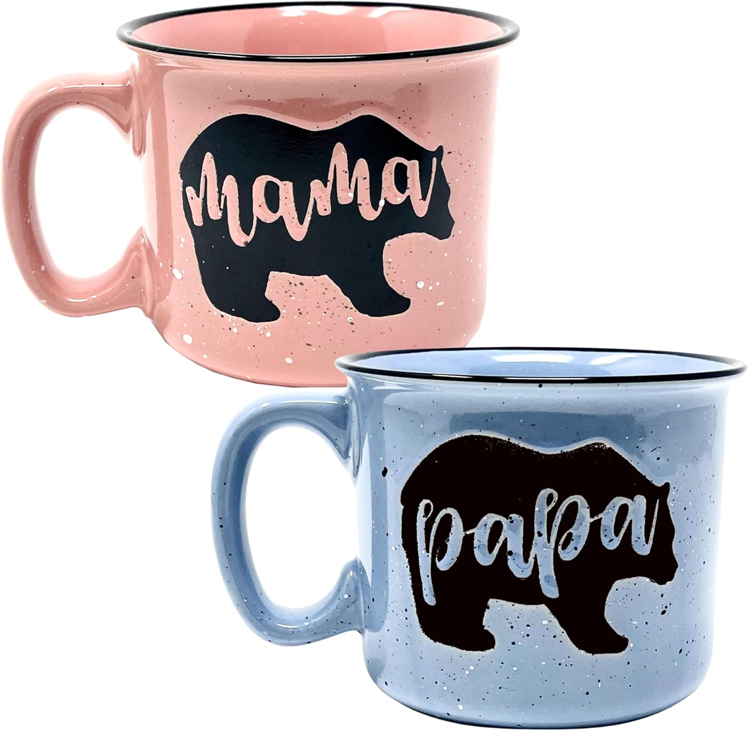Mama and Papa Bear 15 oz Coffee Mug Gift Set for Moms and Dads: Beautifully Designed Cute and Large Coffee Mug Set Ideal for Any Mom and Dad In Your Life