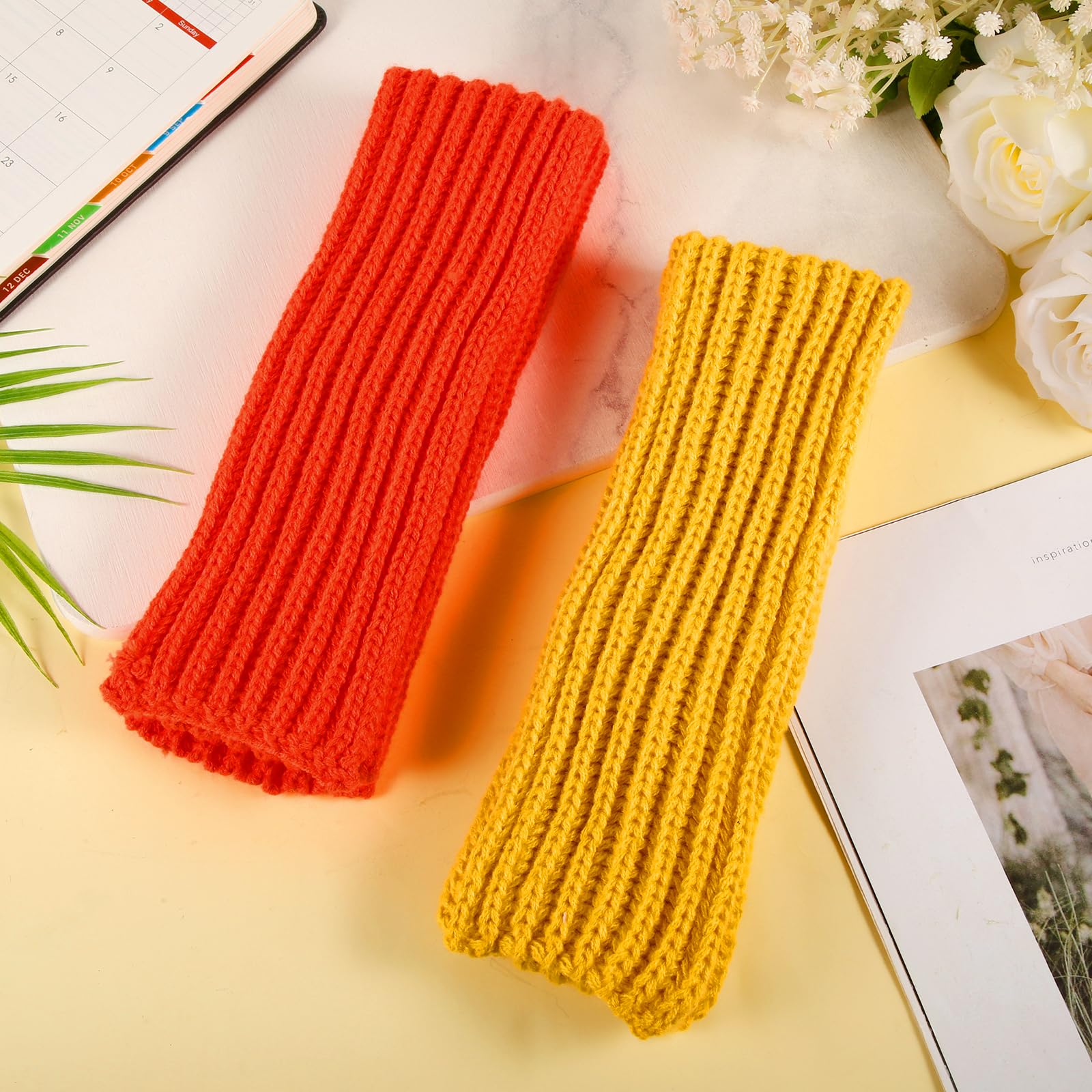 XIHIRCD 2 Bufanda para Niños, Bufandas de Punto Pequeñas Calentador Cuello Invierno Ropa de Invierno para Niños Pequeños, Niñas y Niños en Clima Frío (Jengibre, Naranja Brillante)