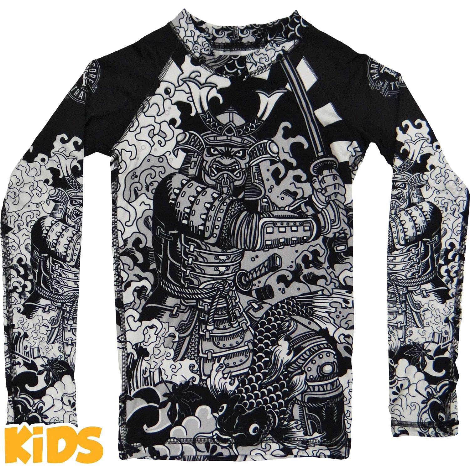 Unisex Kids Rash Guard Camiseta de Compresión Manga Larga BJJ Fitness Boxeo Ropa Deportiva