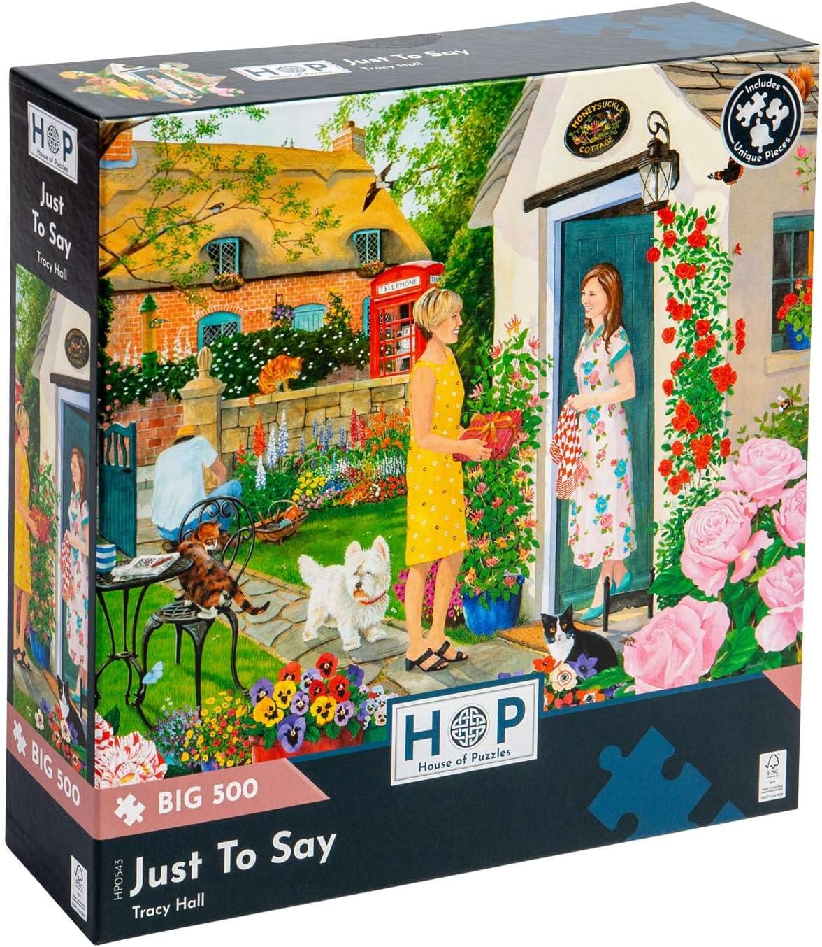 The House of Puzzles - Just To Say Jigsaw - Big 500 Piece Jigsaws For Adults, Extra Large Pieces, Artist Illustrated, Scenic Landscape, Deluxe Puzzle Gifts