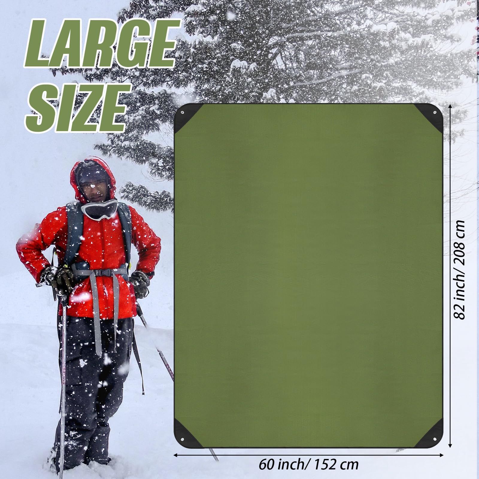 Kanayu 4 mantas de supervivencia resistentes aisladas para supervivencia en todo tipo de clima, manta de supervivencia de emergencia, lona reflectante térmica reutilizable para camping, senderismo,