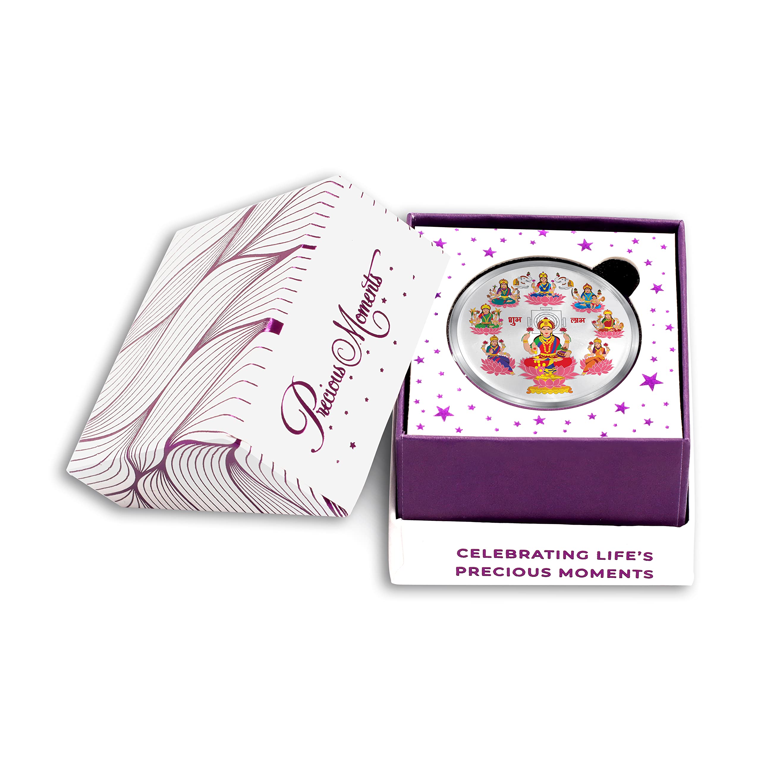 ACPL Precious Moments BIS Hallmarked Astha laxmi 10 Gram 999 Pure Silver Coin 2