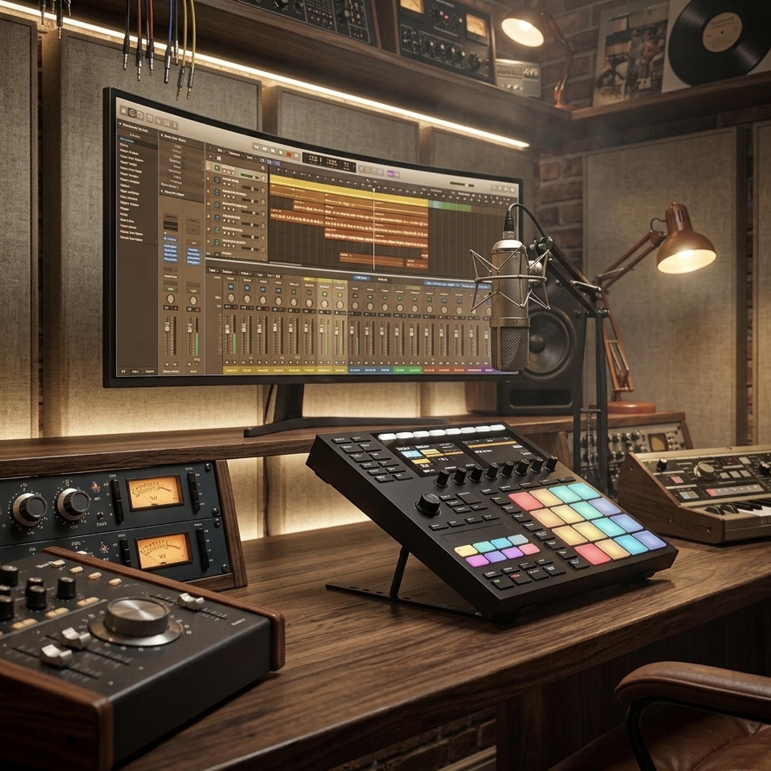 Musiin Benutzerdefinierter DAW-Controller-Standmixer-Halter, kompatibel mit Nektar Panorama CS12, Mixcast 4, Rode RodeCaster Pro II, Zoom R20/R24, Akai MPC Sample einstellbar
