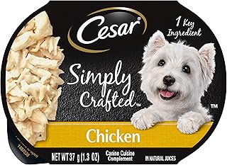 Cesar Simply Crafted Meal Topper Wet Dog Food, Pack of 10