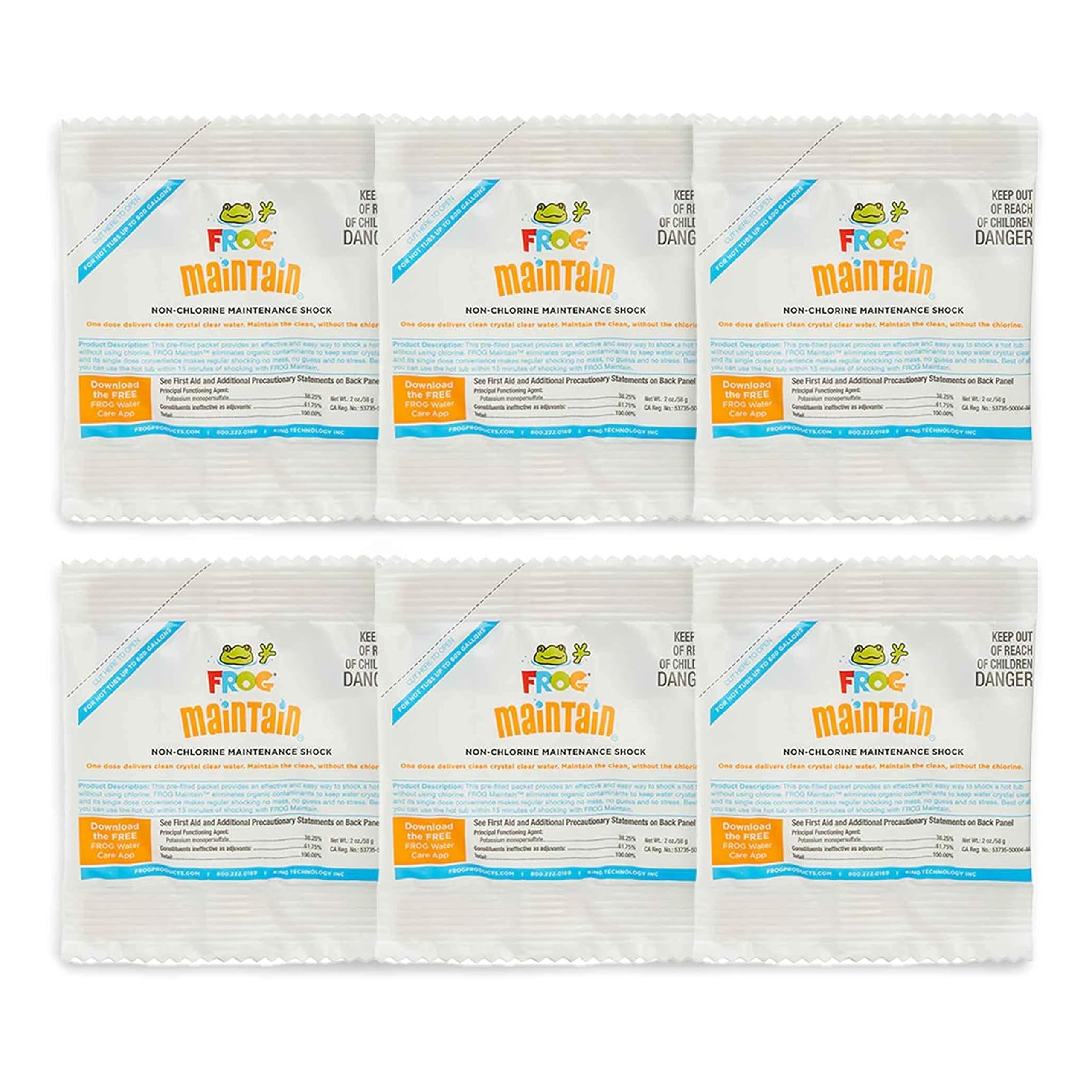 FROG Maintain® Non-Chlorine Shock Treatment for Hot Tubs 6-Pack