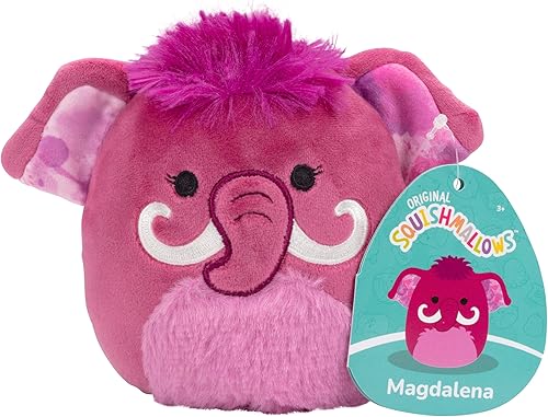 Squishmallows Magdalena el mamut lanudo de 5 pulgadas, peluche Kellytoy con licencia oficial, juguete de peluche coleccionable suave y esponjoso,