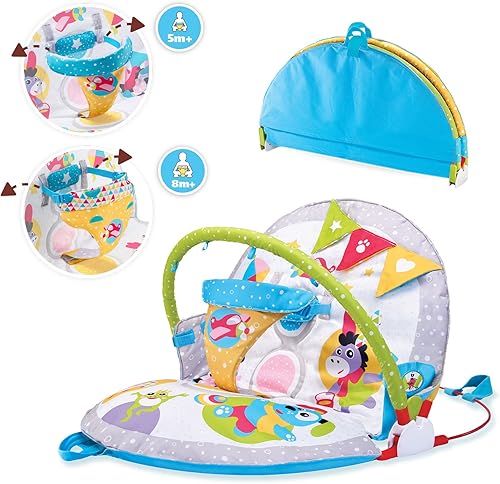 Miniatura 5 de Yookidoo Gymotion Colchoneta de juego para sentarse Colchoneta de actividad infantil Juguete para bebé de 0 a 12 meses